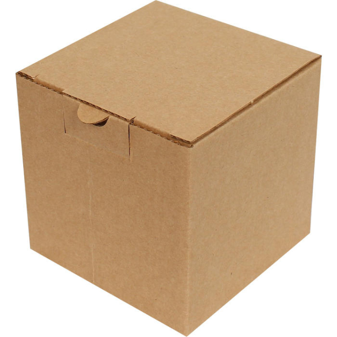 10.5x10.5x10.5cm Locked Box - Kraft