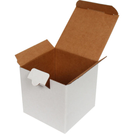 10,5x10,5x10,5cm Locked Box - White - Thumbnail