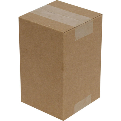 10x10x16cm Single Corrugated Box - Kraft - Thumbnail