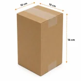 10x10x16cm Single Corrugated Box - Kraft - 2