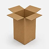 10x10x20cm Single Corrugated Box - Kraft - 1
