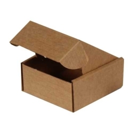 10x10x4.5cm Locked Box - Kraft - Thumbnail