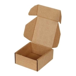 10x10x4.5cm Locked Box - Kraft - Thumbnail