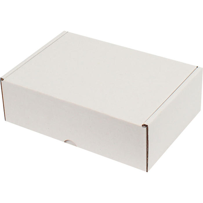 10x10x4,5cm Kilitli Kutu - 0,2 Desi Kutu - Tek Oluklu Kutu - Beyaz - Thumbnail