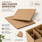 10x15cm Ara Karton Seperatör - Kraft - 2