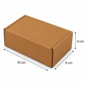 10x6x4cm Kutu - 0,1 Desi Kutu - Tek Oluklu Kutu - Kraft - 4