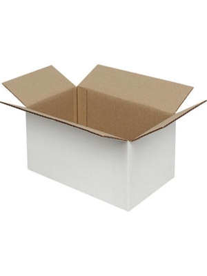 10x6x5 سم صندوق واحد مموج - أبيض - Thumbnail