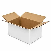 10x6x5cm Single Corrugated Box - White - 1