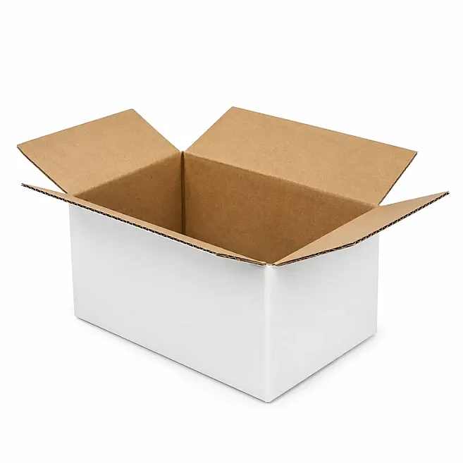 10x6x5cm Single Corrugated Box - White - 1