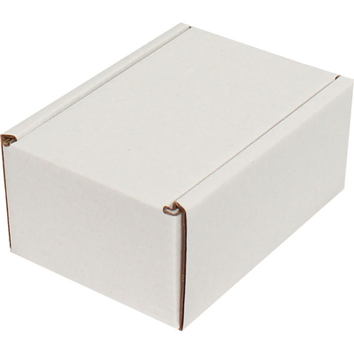 10x7x4,5cm Kilitli Kutu - 0,1 Desi Kutu - Tek Oluklu Kutu - Beyaz - Thumbnail