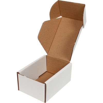 10x7x4,5cm Kilitli Kutu - 0,1 Desi Kutu - Tek Oluklu Kutu - Beyaz - Thumbnail