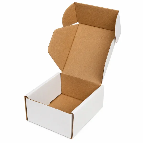 10x7x4,5cm Kilitli Kutu - 0,1 Desi Kutu - Tek Oluklu Kutu - Beyaz - 1