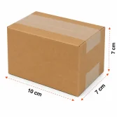 10x7x7cm Single Corrugated Box - Kraft - 2