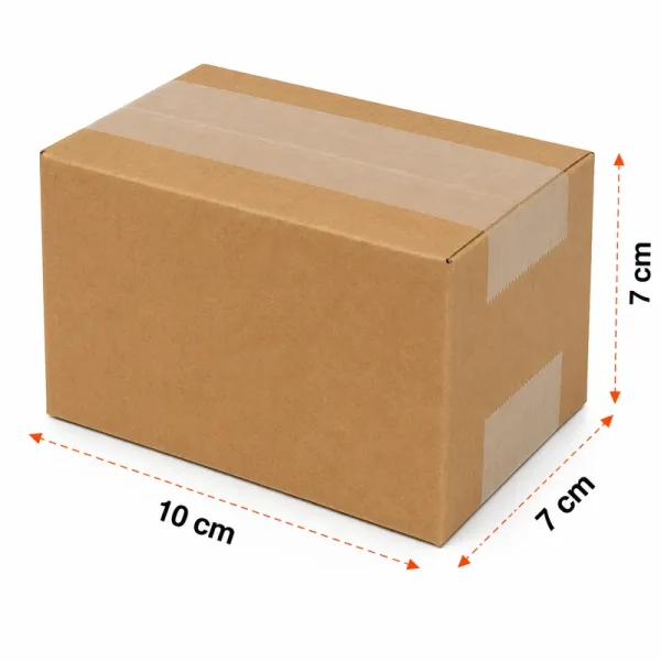 10x7x7cm Single Corrugated Box - Kraft - Kolicim (1)