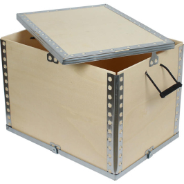 111x90x80cm Wooden Cargo Crate - Thumbnail