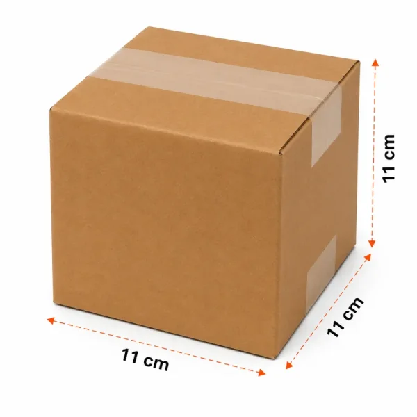 11x11x11cm Single Corrugated Box - Kraft - Kolicim (1)