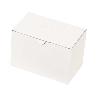 12x10x10,5cm Kilitli Kutu - 0,4 Desi Kutu - Tek Oluklu Kutu - Beyaz - Thumbnail