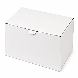 12x10x10,5cm Kilitli Kutu - 0,4 Desi Kutu - Tek Oluklu Kutu - Beyaz - 3