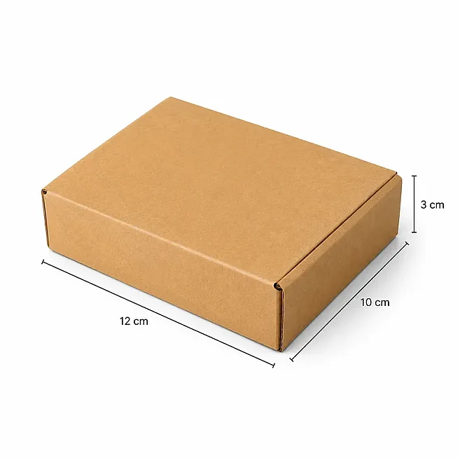12x10x3cm Kilitli Kutu - 0,1 Desi Kutu - Tek Oluklu Kutu - Kraft - Kolicim (1)