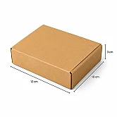 12x10x3cm Box - 0.1 Desi Box - Single Corrugated Box - Kraft - 2