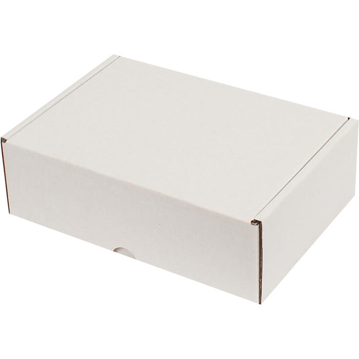 12x10x4,5cm Kilitli Kutu - 0,2 Desi Kutu - Tek Oluklu - Beyaz