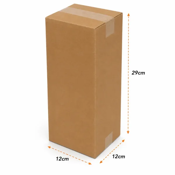 صندوق كرتون مموج مفرد 12×12×29 سم – كرافت - Kolicim (1)