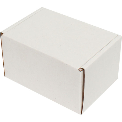 12x8x6,5cm Kilitli Kutu - 0,2 Desi Kutu - Tek Oluklu Kutu - Beyaz - Thumbnail
