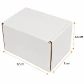 12x8x6،5 سم مربع أبيض - 2