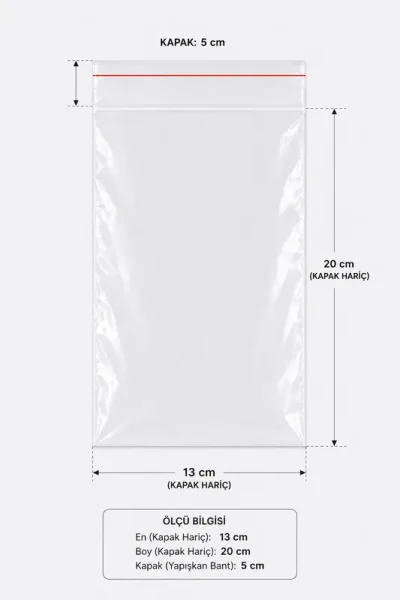 لاصق 13×20+5 سم — 100 قطعة - Kolicim (1)