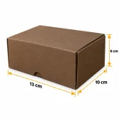13x10x6cm Renkli Karton Kutu - Koyu Kahverengi - 3