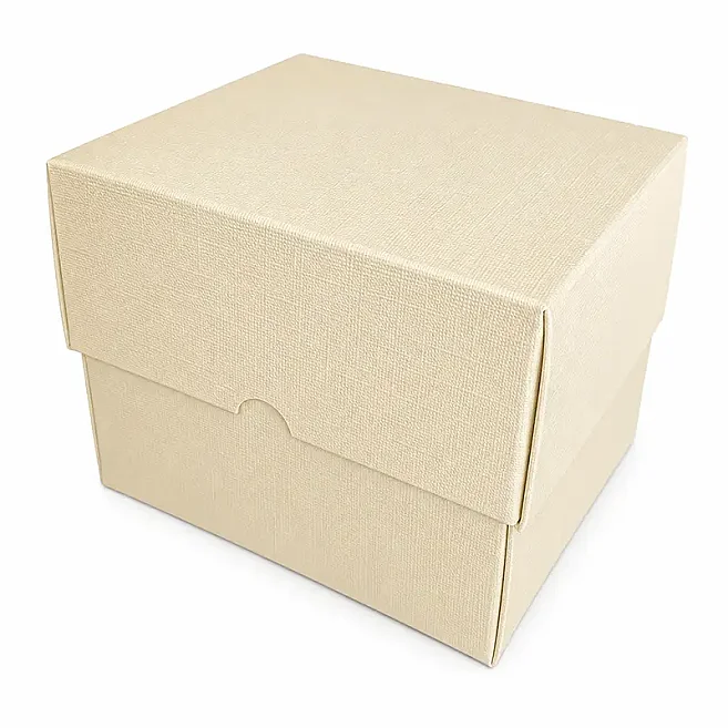13x10x6cm Renkli Karton Kutu - Krem - 3