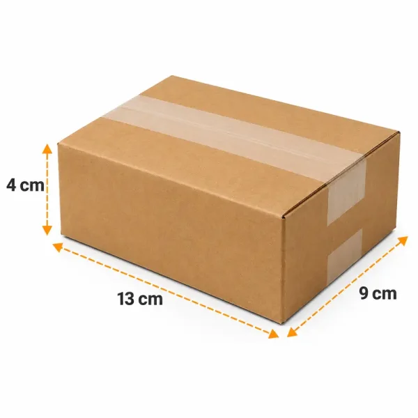 13x9x4cm Single Corrugated Box - Kraft - Kolicim (1)