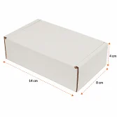 صندوق مقفل 14*8*4 سم - صندوق ديسي 0.2 - أبيض - 2