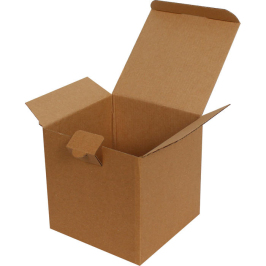 14x14x14cm Locked Box - 0.9 Desi Box - Kraft - 1