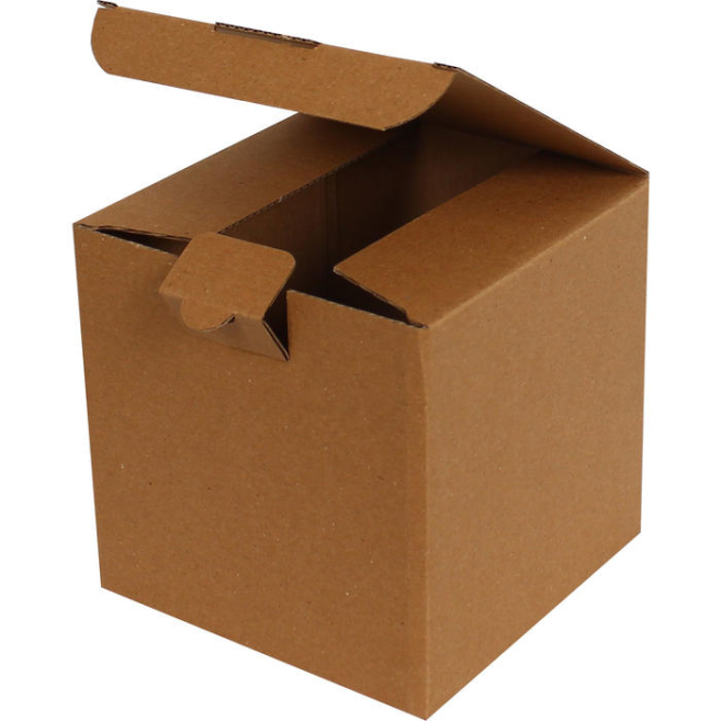 14x14x14cm Locked Box - 0.9 Desi Box - Kraft - 2