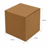 14x14x14cm Locked Box - 0.9 Desi Box - Kraft - 2