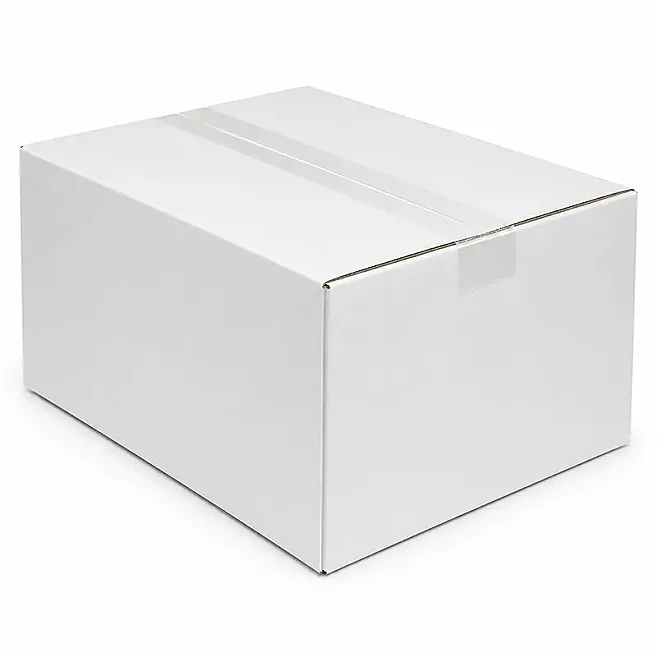 14x14x7cm Box - 0.5 Desi Box - Single Corrugated Box - White - 3
