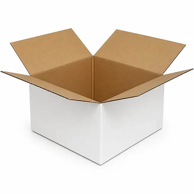 14x14x7cm Box - 0.5 Desi Box - Single Corrugated Box - White - Kolicim (1)