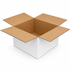 14x14x7cm Box - 0.5 Desi Box - Single Corrugated Box - White - 1