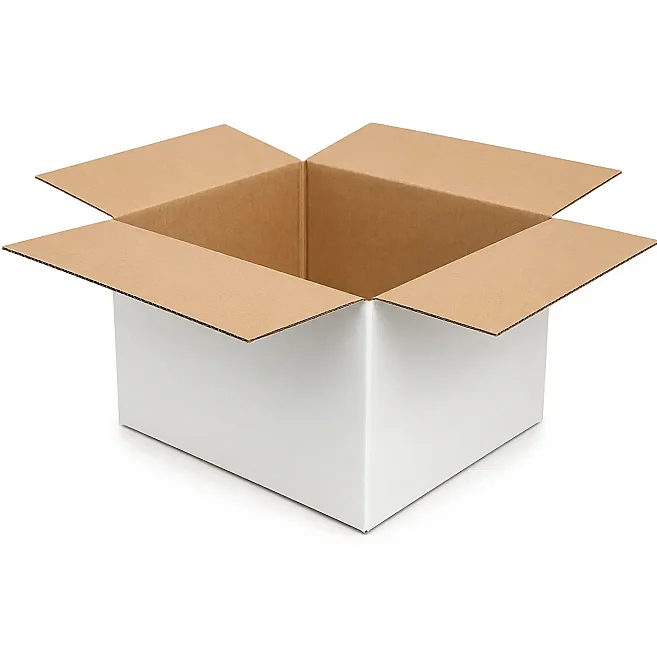 14x14x7cm Koli - 0,5 Desi Koli - Çift Oluklu Koli - Beyaz - 3