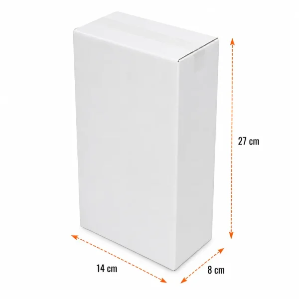 14x8x27cm Koli - 1 Desi Koli - Tek Oluklu Koli - Beyaz - 2
