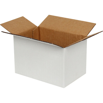 15×10×10 سم صندوق واحد مموج - أبيض - Thumbnail