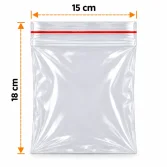 أكياس بلاستيكية بسحاب 15×18 سم – 600 قطعة - 1