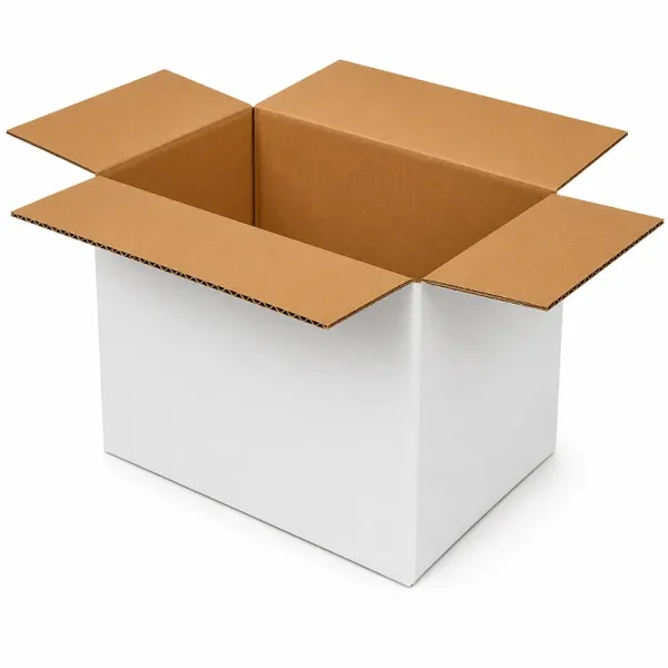 15x10x10cm Single Corrugated Box - White - 1