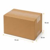 15x10x10cm Single Corrugated Box - Kraft - 2