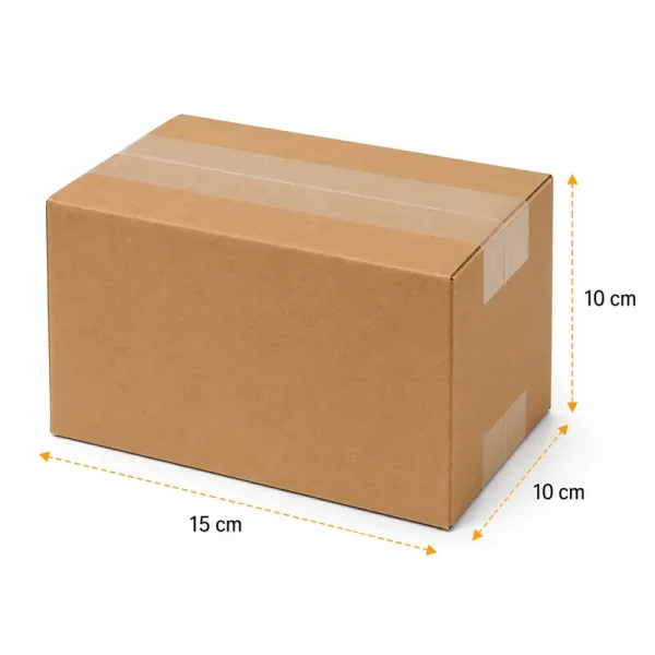 15x10x10cm Single Corrugated Box - Kraft - Kolicim (1)