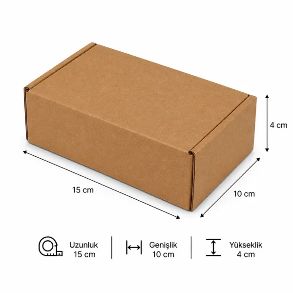 15x10x4cm Kutu - 0,2 Desi Kutu - Kraft - Kolicim (1)