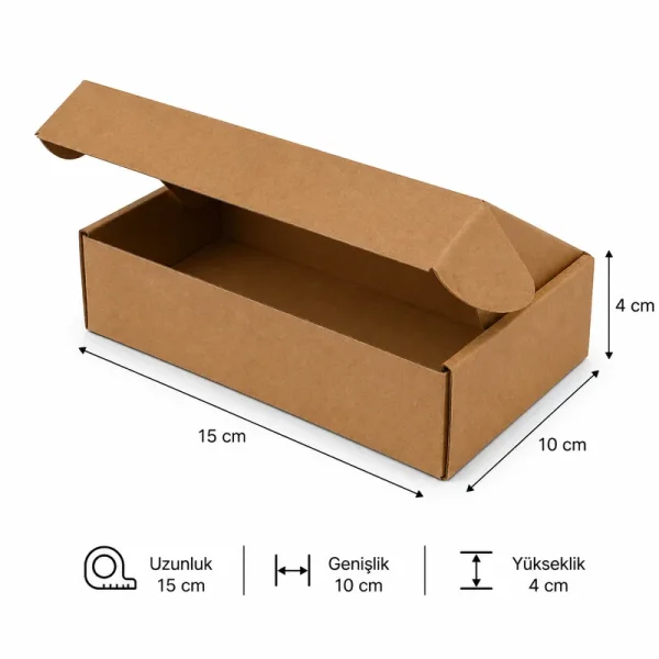 15x10x4cm Kutu - 0,2 Desi Kutu - Kraft - 4