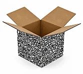 15x13x12cm Single Corrugated Black Shopping Patterned Box - 2