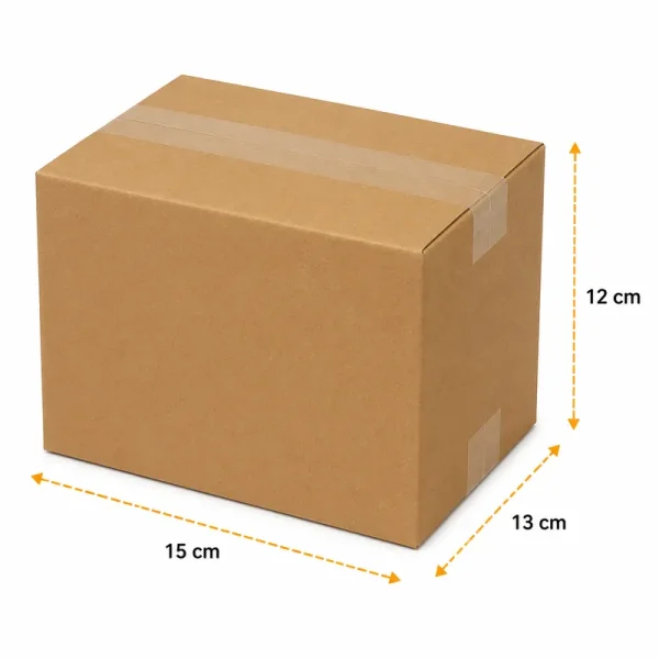 15x13x12cm Single Corrugated Box - Kraft - Kolicim (1)